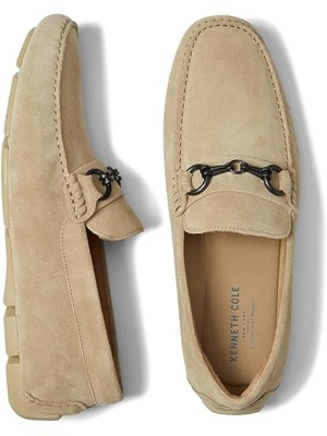 

KENNETH COLE NEW YORK Мужские кожаные лоферы без шнуровки бежевого цвета 8,5 м, Бежевый, KMF0021SU