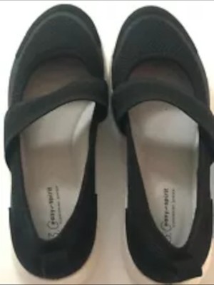 

Женские туфли без шнуровки EASY SPIRIT Black Mary Jane на плоской подошве со съемной шестерней 9,5 м, Черный, GEAR