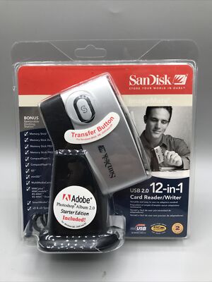 SanDisk ImageMate 12-in-1 USB 2.0 Card Reader Adobe Photoshop Album 2.0 NEW READ