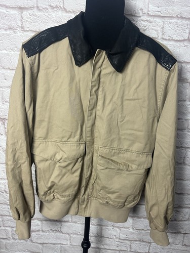 Schott combat jacket 40　カーキ　ミリタリー　ブルゾン schott - Schott ショット ミリタリーブルゾン F カーキ 【古着