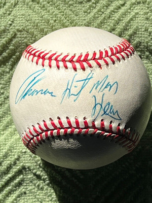 Thomas Hearn  Hit Man Autographed Singke Signed SS Beautiful Budig BB PSA COA