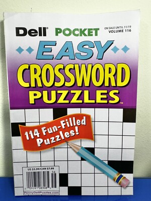 Dell's Easy Pocket Easy Crossword Puzzles Book Volume 116, 2024