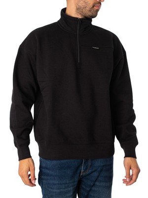 

Мужская толстовка свободного кроя G-Star RAW Skipper на молнии 1/4, черная, Черный