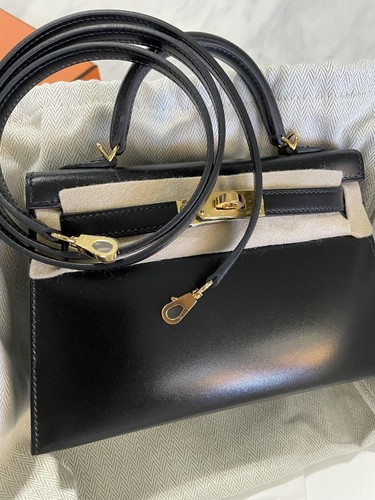 Hermes Kelly Mini II Sellier 89 Noir Gold Hardware 20 Black Hermes Kelly Mini II Sellier 89 Noir Gold Hardware 20 Black