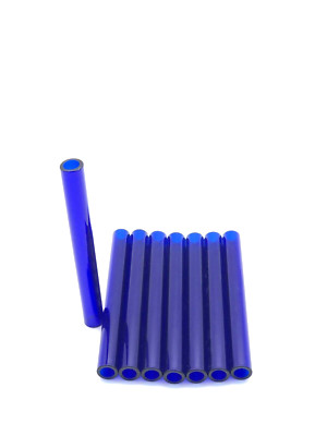 4.5'' long ( 10 ) Pieces 12mm OD 8mm ID Pyrex Glass Blowing Tubing - BLUE
