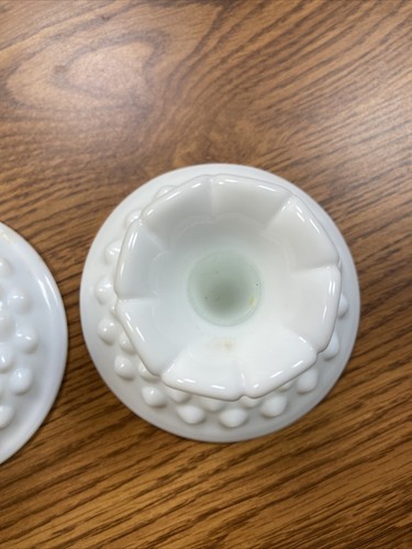 FENTON MILK GLASS CANDLE HOLDERS SET OF 2 FREE SHIPPING