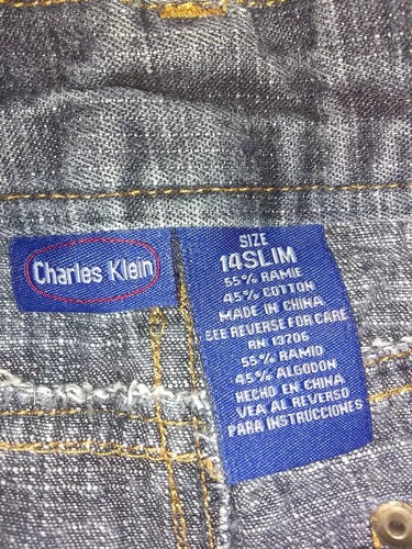 Charles Klein Boys Jeans, size 14,  blue/navy,  cotton