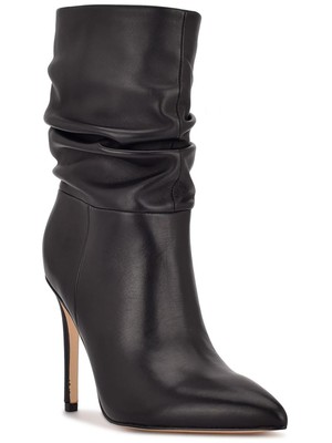 Женские черные сапоги на шпильке Tasta с острым носком и подкладкой с рюшами NINE WEST, 9,5 М