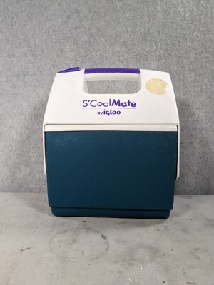 Cute S'CoolMate by IGLOO Purple, White, Blue Personal Size Cooler Lunch Box