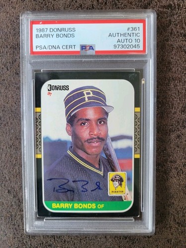 PSA9 美品　バリー・ボンズ　1987 DONRUSS　ルーキーカード 1987 Donruss ROOKIE Barry Bonds #361 -PSA/DNA 10 Autograph