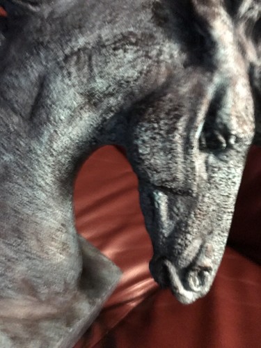 Large Horse Head Bust Statue Solid Aluminum (Rustic Look) 7 LBS.