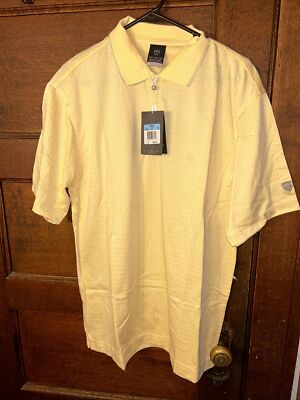 NIKE GOLF Men's Yellow Polo Shirt Dri-Fit Sz M NWT