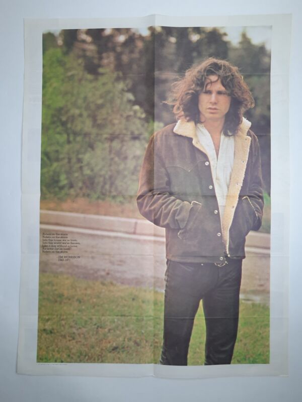 Vintage 1971 Jim Morrison Doors Poster VERY RARE Elektra Promo Touch Newsletter