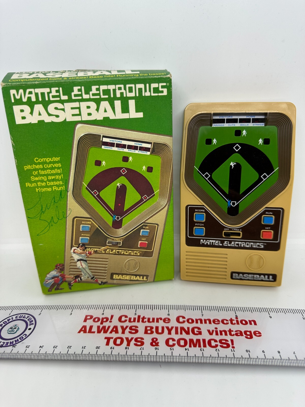 Vintage 1978 Mattel Electronics Baseball Handheld Game With Box Works Inv-0988 Vintage 1978 Mattel Electronics Baseball Handheld Game With Box Works Inv-0988