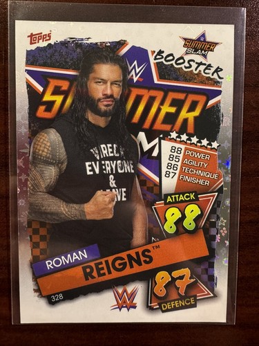 2021 Topps WWE Slam Attax Roman Reigns Foil Booster #328 | eBay