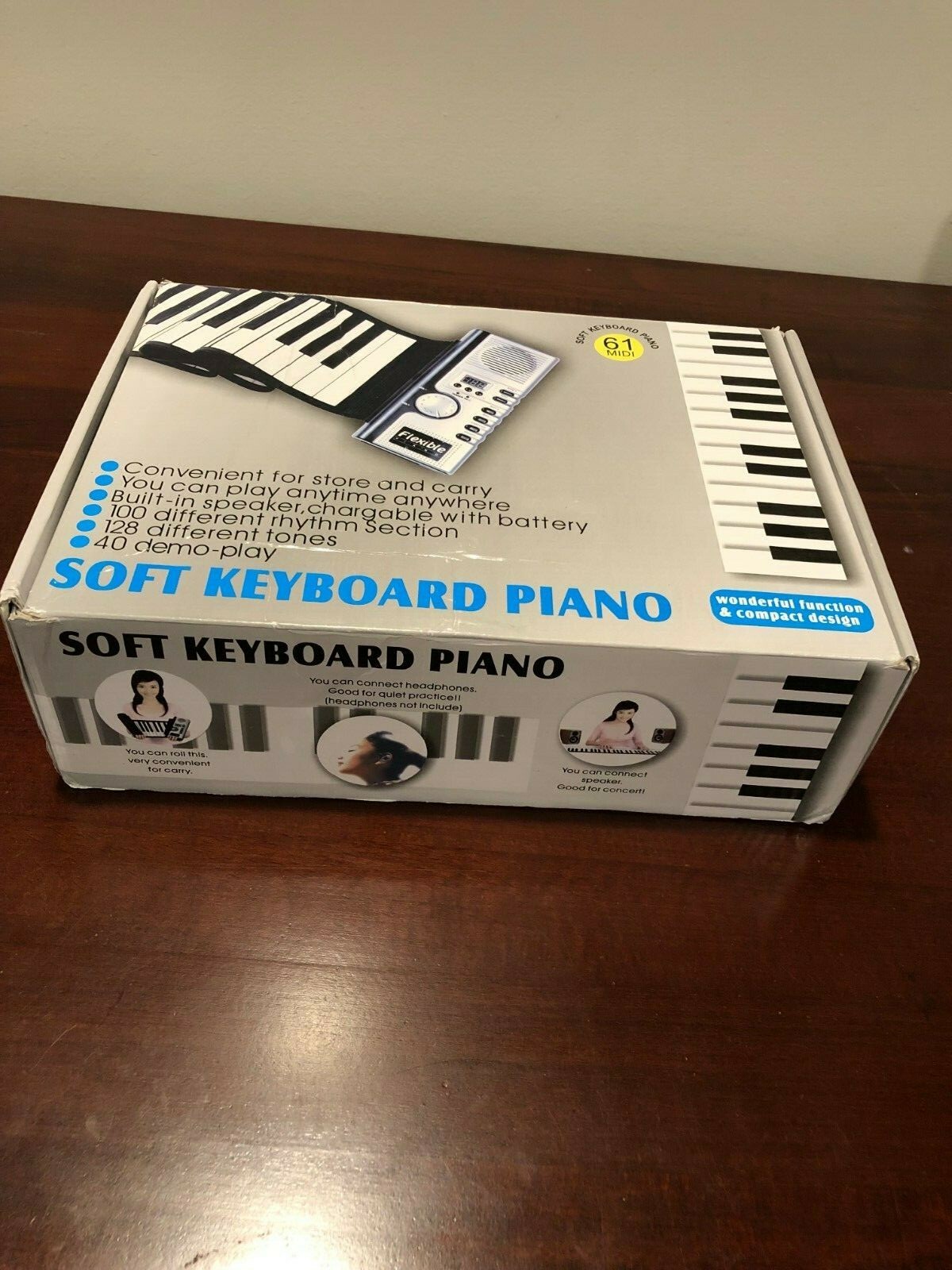 61-key Roll Up Soft Keyboard Piano - Flexible Keyboard