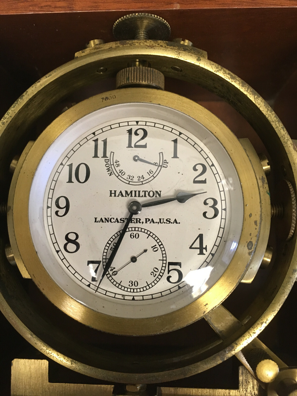 Hamilton 1941 USN Model 22 - Double Boxed - Marine Chronometer - Runs/keeps time