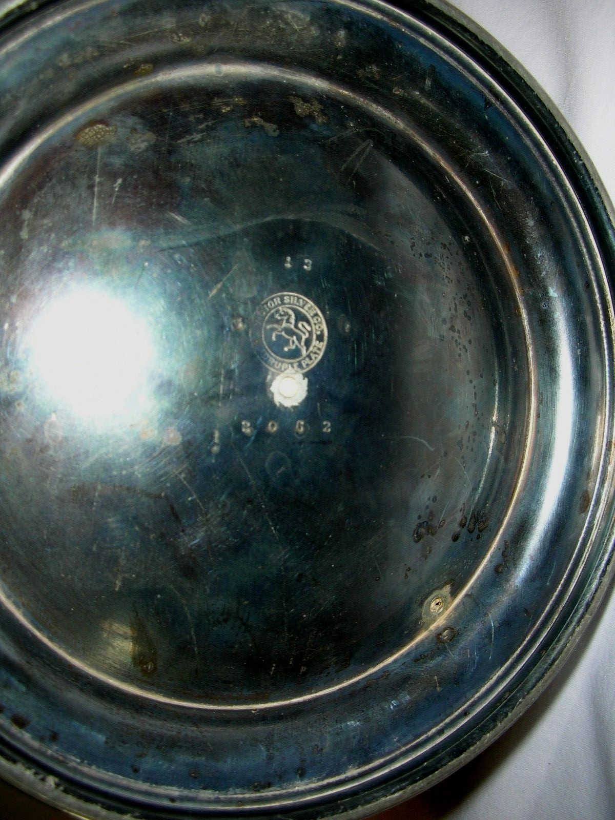 Antique Victor Silver Co. Quadruple Plate Double Walled Ice Pitcher