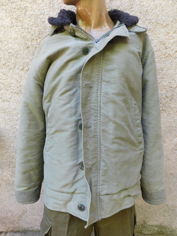 Marine Nationale : Blouson De Mer Kaki Coulange Mayenne Deck Jacket French Navy 