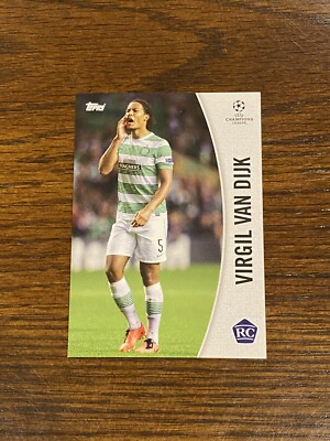 Topps Now UEFA Champions League Virgil Van Dijk Lost Rookie RC Liverpool