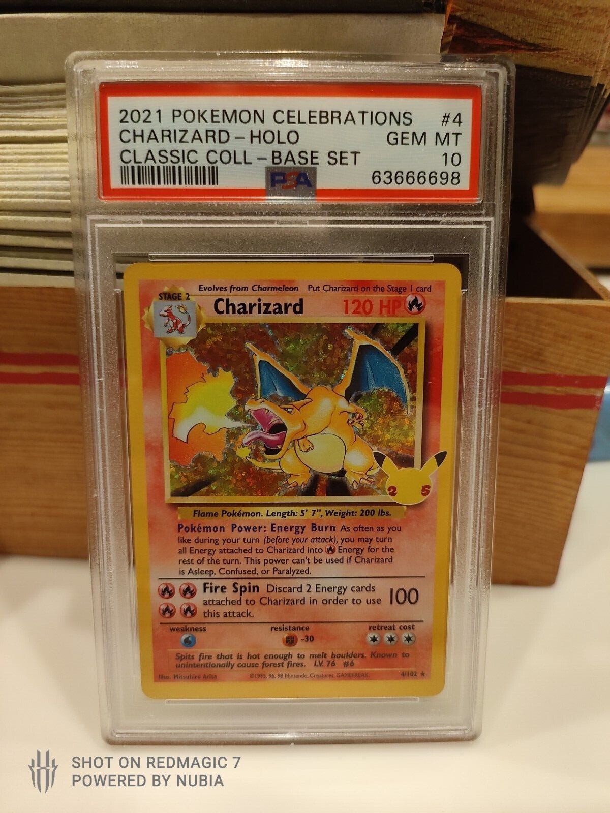 2021 Pokemon Celebrations Charizard-Holo #4 PSA 10 GEM MT 2021 Pokemon Celebrations Charizard-Holo #4 PSA 10 GEM MT