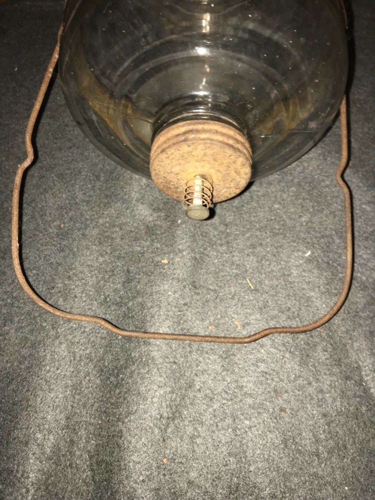 VTG KEROSENE GLASS TANK JUG   for heaters stoves very good cond