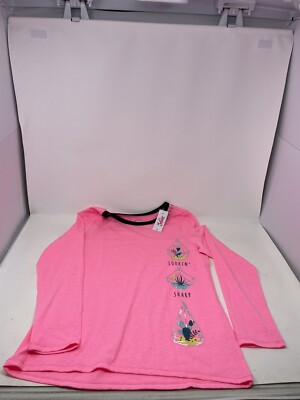 New Girls Justice Long Sleeve Neon Pink Shirt Top Cactus Lookin Sharp Size 12