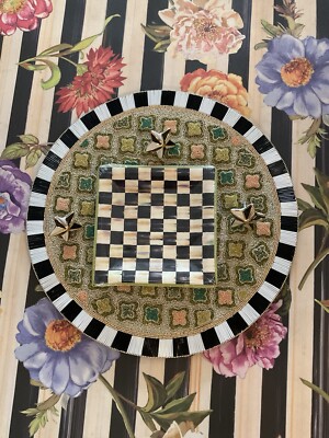  Mackenzie-Childs COURTLY CHECK Paper Plates Salad/Dessert NIP