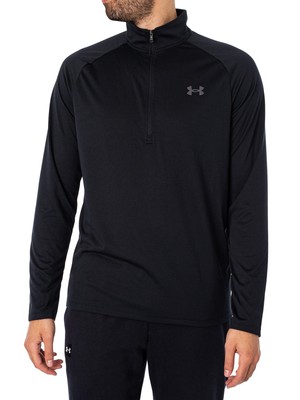 

Мужской топ с длинным рукавом и молнией 1/2 Under Armour UA Tech, черный, 1328495-001