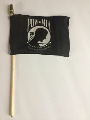 10'' POW MIA You Are Not Forgotten Flag Mini Stick Flag 4''x6'' MADE in USA SELLER