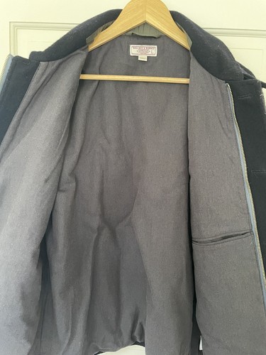 Wallace And Barnes Navy Wool Skiff Jacket L