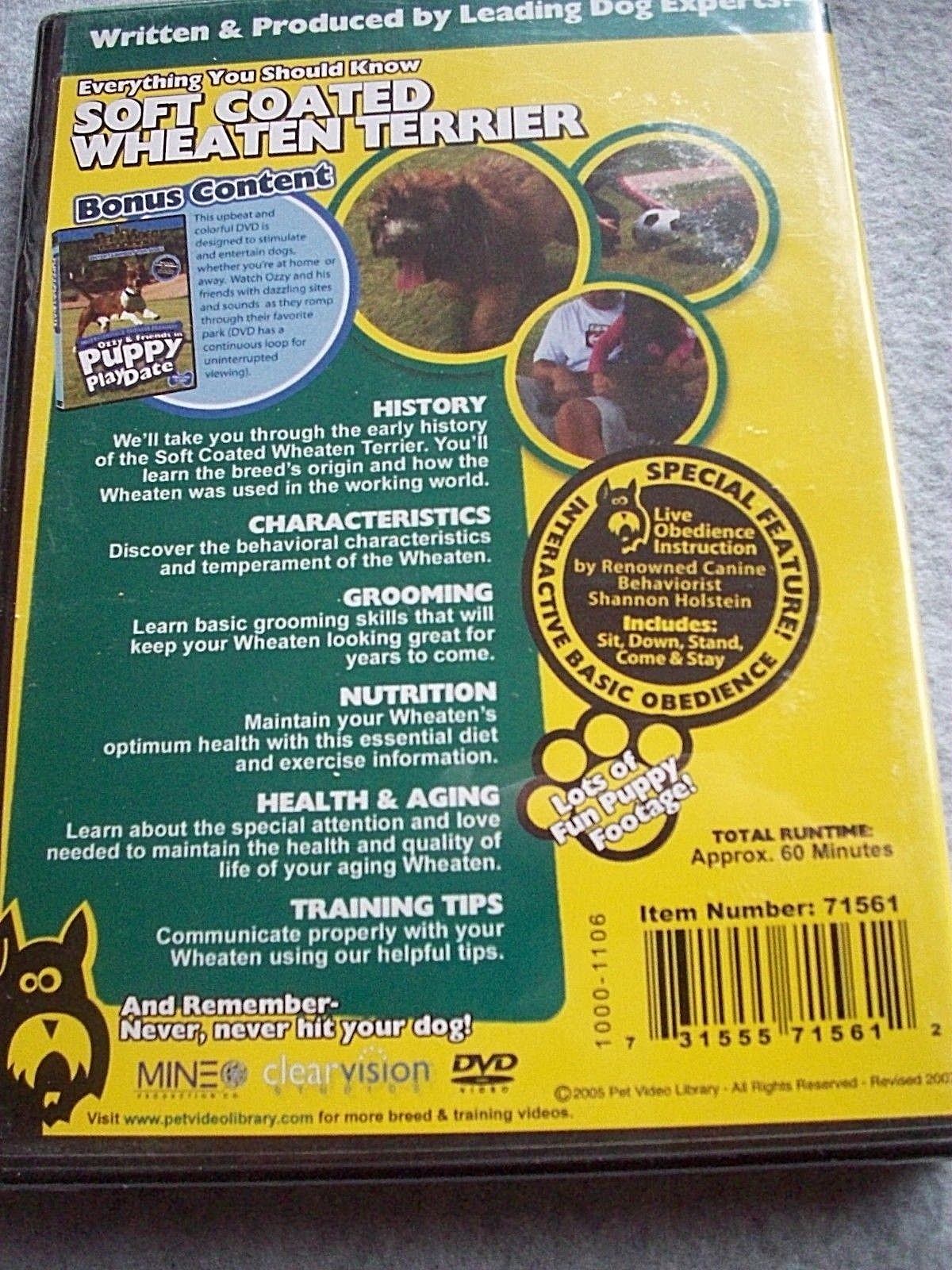 Pet Video Library: Soft Coated Wheaten Terrior NEW DVD