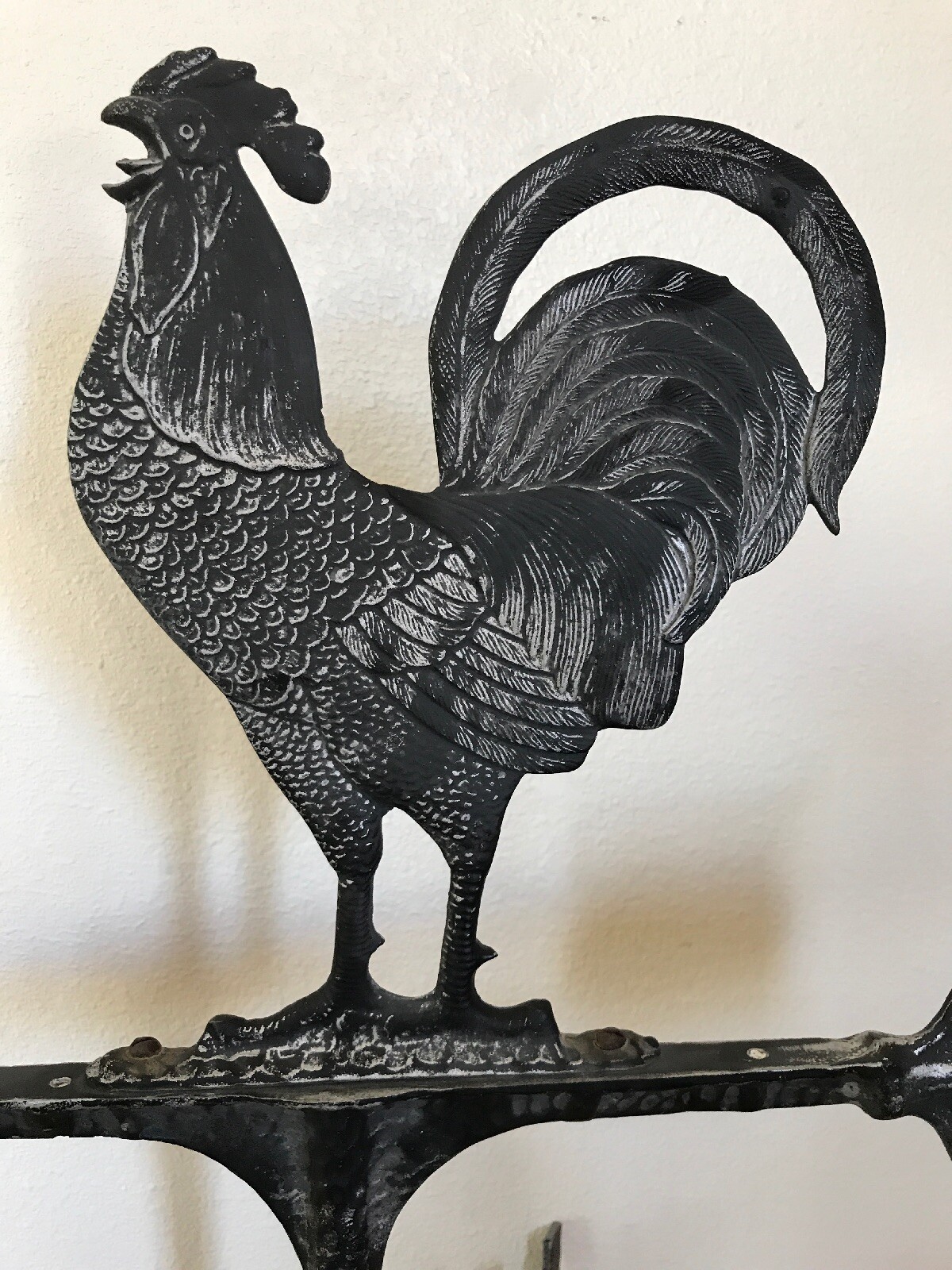 Vintage Cast Aluminum Rooster Weathervane, 1960s Or Prior (?)