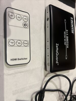 ZettaGuard HDMI High-Definition Multimedia Interface 3X1 Switch With PIP 4Kx2K
