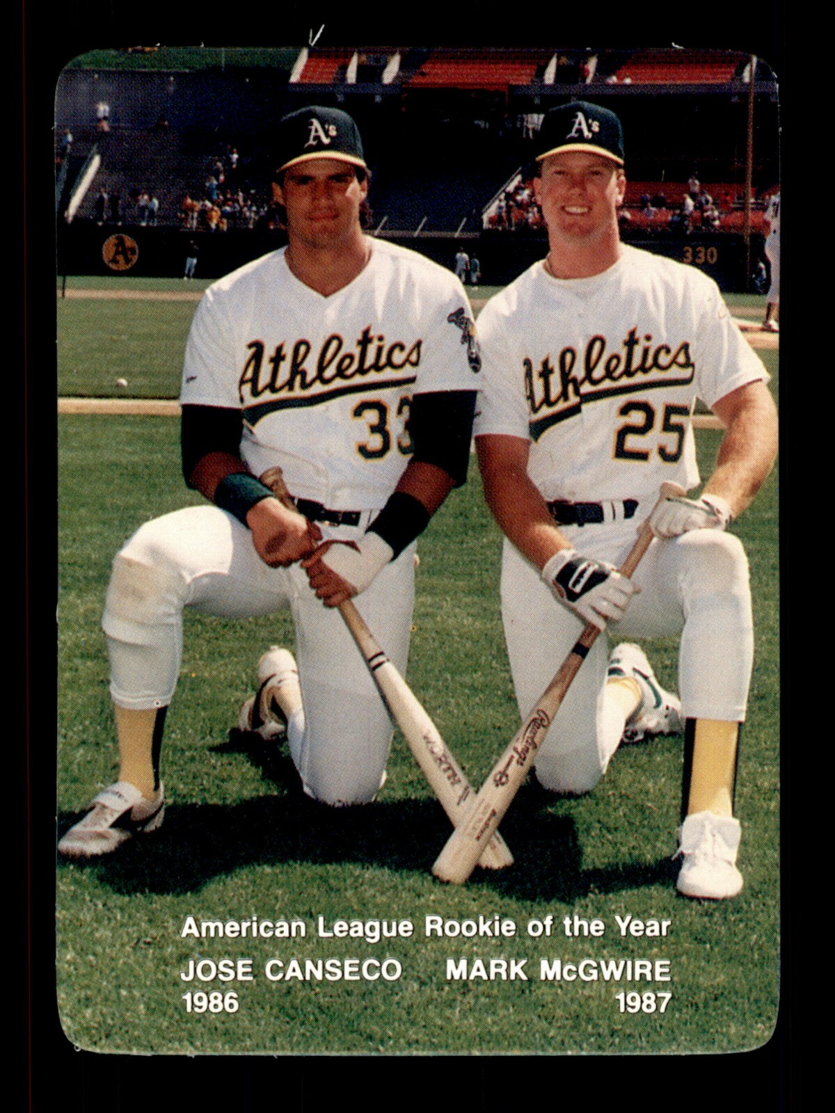 1988 Mother's Cookies A's Mark McGwire/Jose Canseco #28
