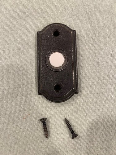 NEW Baldwin Door Bell Button Cover Dark Bronze/Black Finish