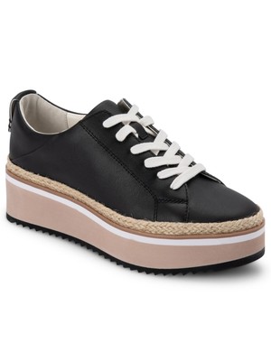 Черные женские кожаные кроссовки на платформе DOLCE VITA Espadrille Tinley Almond 8.5