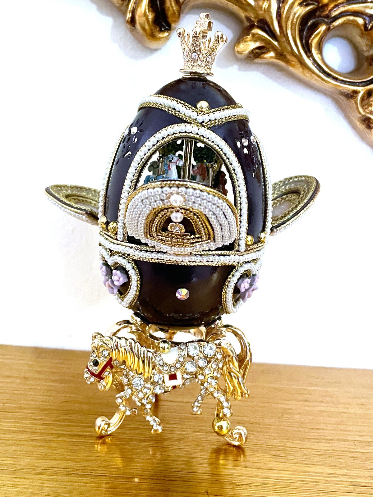 Royal Collection Faberge egg Carousel REAL Egg Faberge
