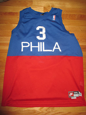 Nike ALLEN IVERSON No 3 PHILADELPHIA 76ers (3XL) Jersey | eBay
