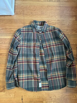 Schott Bros NYC Shirt  Blue Flannel Plaid Outdoor Heavy Button Up Size S Small