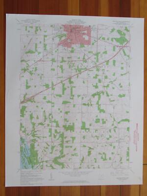 Ashland South Ohio 1963 Original Vintage USGS Topo Map
