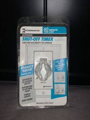 Intermatic In-Wall Timer Dial Switch FD60MWC 60-Minute Auto Shut-Off White