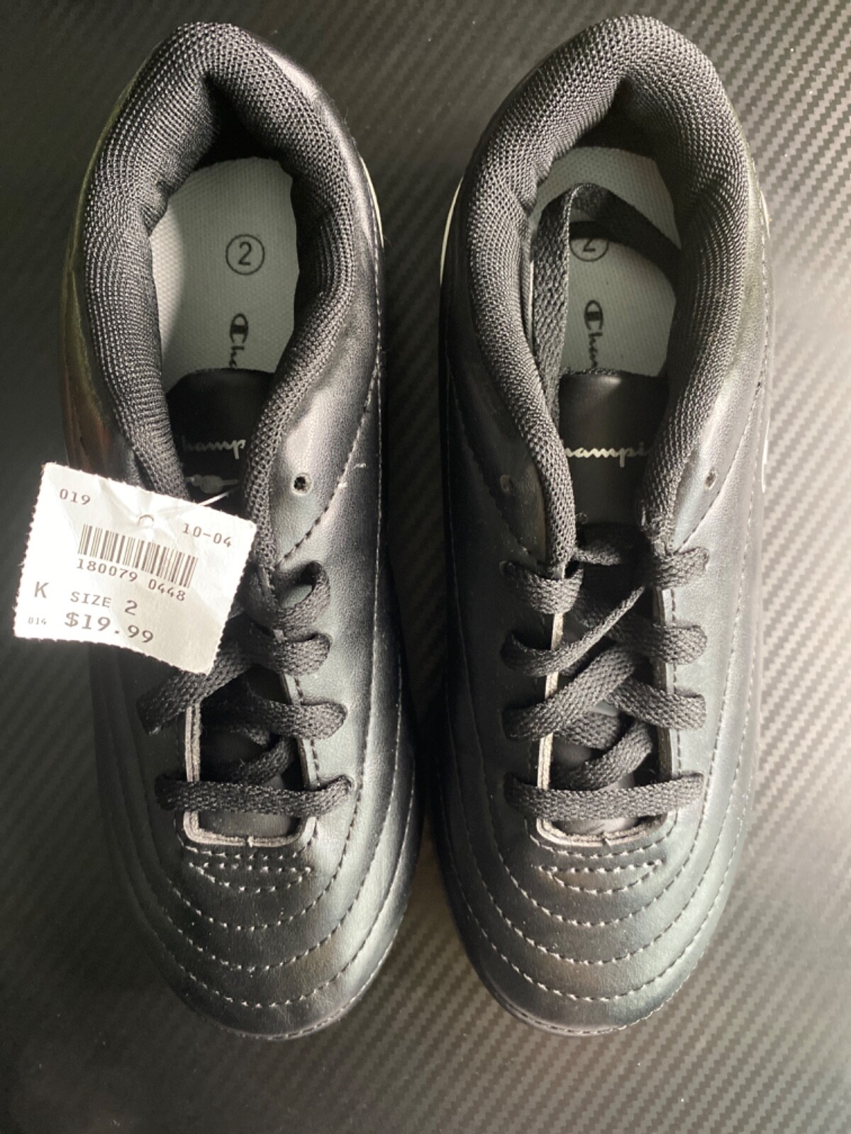 Champion Cleats Black Youth Boys Soccer Shoes Skid Resistant NWT USSZ 2 FREE RTN