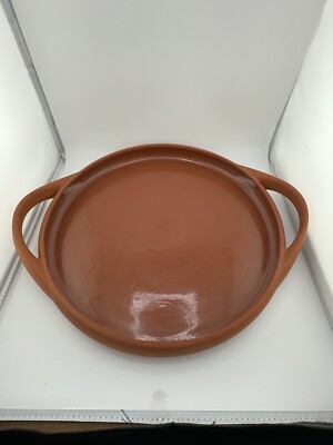Vintage Bortner & Bortner Terracotta handle tray serving platter earthenware