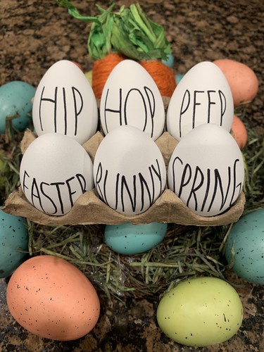 Rae Dunn Inspired Easter Eggs