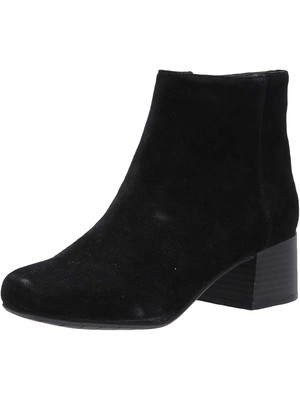

REACTION KENNETH COLE Женские черные кожаные ботильоны на молнии на блочном каблуке, Черный, LR01406SU