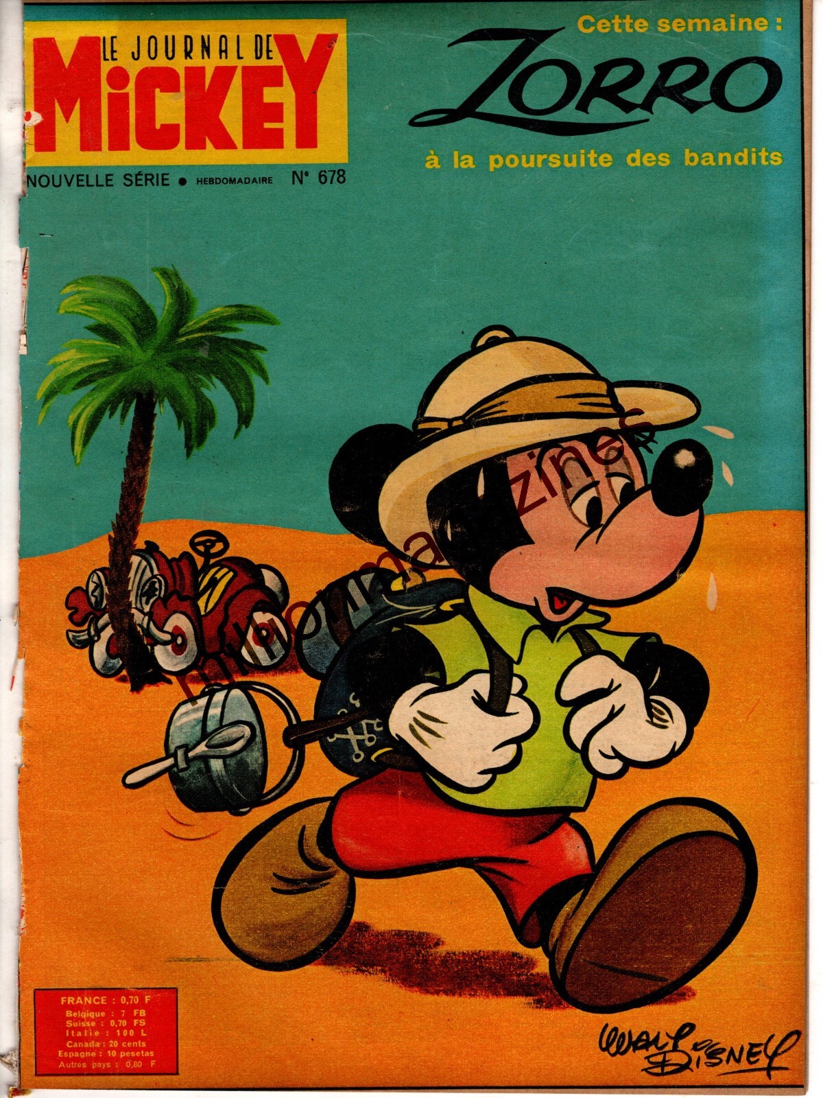 mickey magazine（ドナルド） 1965 Journal de Mickey Comic Magazine #678 - Zorro; Pluto
