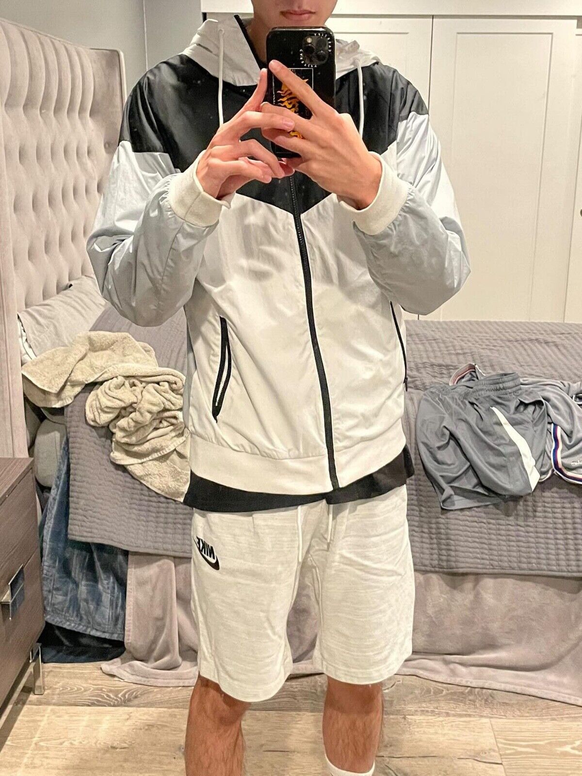 Rare Nike Windrunner Jacket Windbreaker Nylon Glanz Gray Rare Nike Windrunner Jacket Windbreaker Nylon Glanz Gray