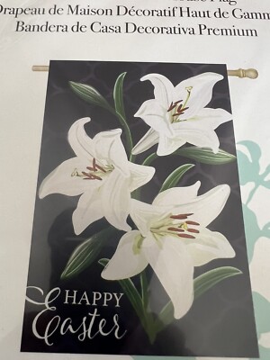 Meadow Creek Easter Lily 28  X 40  Decorative House Flag New