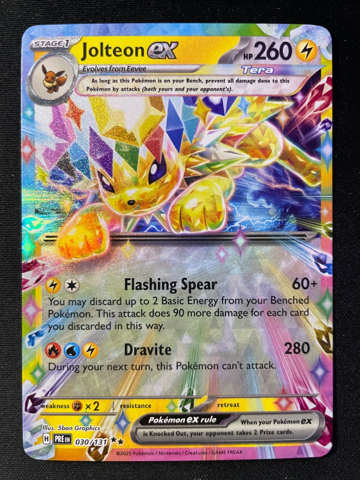 Jolteon Ex 030/131 Prismatic Evolutions English Pokemon Card